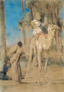 Algérienne et chameliers (Gustave Guillaumet) - Muzeo.com