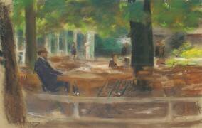 Biergarten à Laren (Max Liebermann) - Muzeo.com