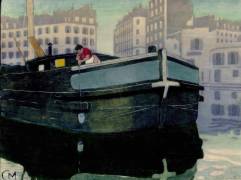 Canal à Paris (Carl Moser) - Muzeo.com