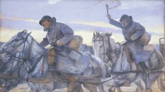 Convoi d'artillerie (François Flameng) - Muzeo.com