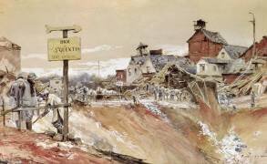 Cratères à Ham-Saint-Quentin (François Flameng) - Muzeo.com