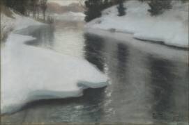 Dégel du printemps (Frits Thaulow) - Muzeo.com
