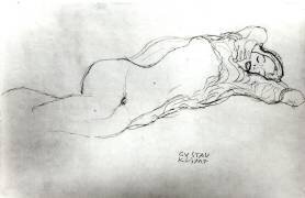 Femme allongée (Gustav Klimt) - Muzeo.com