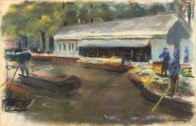 Gemusemarkt in Delft (Max Liebermann) - Muzeo.com