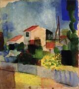 La maison lumineuse (August Macke) - Muzeo.com