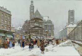 L’Eglise St-Etienne (Eugène Galien-Laloue) - Muzeo.com