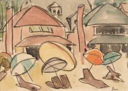 Parasols de plage (Arthur Dove) - Muzeo.com