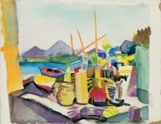 Paysage à Hammamet (August Macke) - Muzeo.com