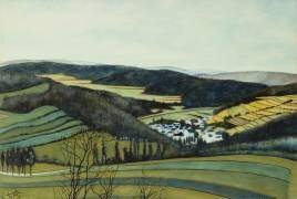 Paysage, Vue Vressets/Sermois (Léon Spilliaert) - Muzeo.com