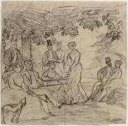 Réunion de famille sur la terrasse du château de Méric (Frédéric Bazille) - Muzeo.com