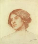 Tête d'une fille (John William Waterhouse) - Muzeo.com