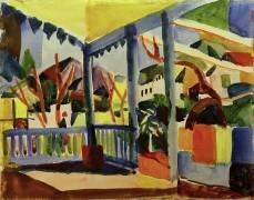 Terrasse à St. Germain (August Macke) - Muzeo.com