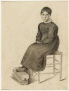 Jeune fille assise (Augustin Bridoux) - Muzeo.com