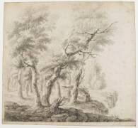 Paysage boisé (Lazare Bruandet) - Muzeo.com