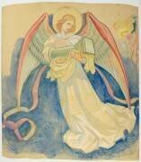 Cathédrale Notre-Dame de Lorette (Italie) : voûte des instruments de la Passion : ange à la colonne (Charles Lameire) - Muzeo.com