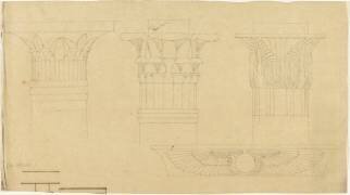 Trois chapiteaux égyptiens (Alphonse Gosset) - Muzeo.com