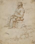Deux figures assises (Roelandt Savery) - Muzeo.com