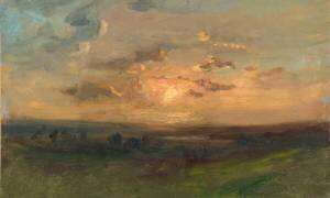 Ciel rose, esquisse (Paul Huet) - Muzeo.com