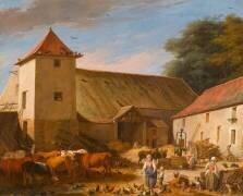 Cour de ferme (Nicolas-Bernard Lépicié) - Muzeo.com