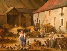 Cour de ferme (Nicolas-Bernard Lépicié) - Muzeo.com
