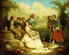 Fête galante (Théodule Ribot) - Muzeo.com