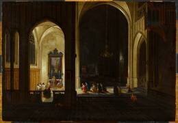 Intérieur d'église (Pieter Neefs le Vieux) - Muzeo.com