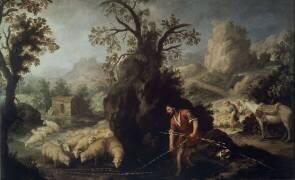 Jacob place les baguettes pelées devant les troupeaux de Laban (Bartolomé Esteban Murillo) - Muzeo.com