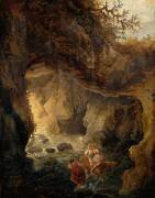 La grotte (Hubert Robert) - Muzeo.com
