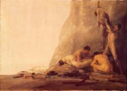 Les cannibales dépeçant leur victimes (Francisco de Goya) - Muzeo.com