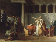 Les Licteurs rapportent à Brutus les corps de ses fils (Jacques-Louis David) - Muzeo.com