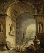 Les musiciens (Hubert Robert) - Muzeo.com