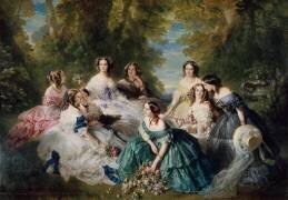 L'impératrice Eugénie entourée des dames d'honneur du palais (Franz Xaver Winterhalter) - Muzeo.com