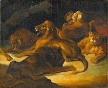 Lions couchés (anonyme) - Muzeo.com