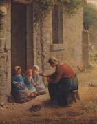 Nourrir les jeunes (Jean-François Millet) - Muzeo.com