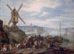 Paysage au moulin (Jan Brueghel l'Ancien) - Muzeo.com