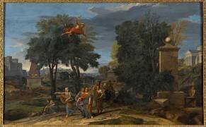 Paysage avec Mercure decouvrant Hersé (Jean-François Millet) - Muzeo.com