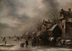 Paysage d'hiver (Nicolaes Molenaer) - Muzeo.com