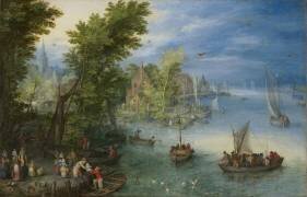 Paysage fluvial (Jan Brueghel l'Ancien) - Muzeo.com