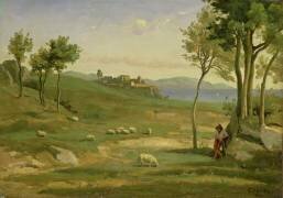 Paysage italien (Jean-Baptiste Camille Corot) - Muzeo.com