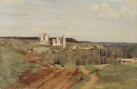 Pierrefonds, vue générale (Jean-Baptiste Camille Corot) - Muzeo.com