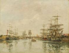 Port d'Honfleur (Eugène Boudin) - Muzeo.com