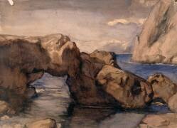 Rochers à Capri (Théodore Chasseriau) - Muzeo.com