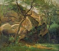 Rochers à Fontainebleau (Jean-Baptiste Camille Corot) - Muzeo.com