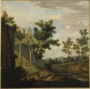 Ruines d’architecture « avec deux figures dont l’une porte du bois » (Jean-Baptiste Martin l'Ancien) - Muzeo.com