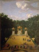 Vue du bosquet des Bains d'Apollon dans les jardins de Versaille (Pierre Denis Martin) - Muzeo.com