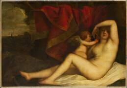 Vénus et l'Amour (Alessandro Varotari) - Muzeo.com