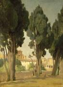 Villeneuve-lez-Avignon. Terrasse du jardin de l'hospice. (Jean-Baptiste Camille Corot) - Muzeo.com