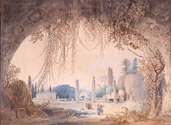 Vue d'un parc (Louis-François Cassas) - Muzeo.com