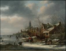Winterlandschaft (Nicolaes Molenaer) - Muzeo.com