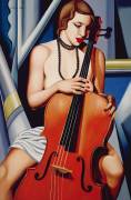Femme avec violoncelle (Catherine Abel) - Muzeo.com